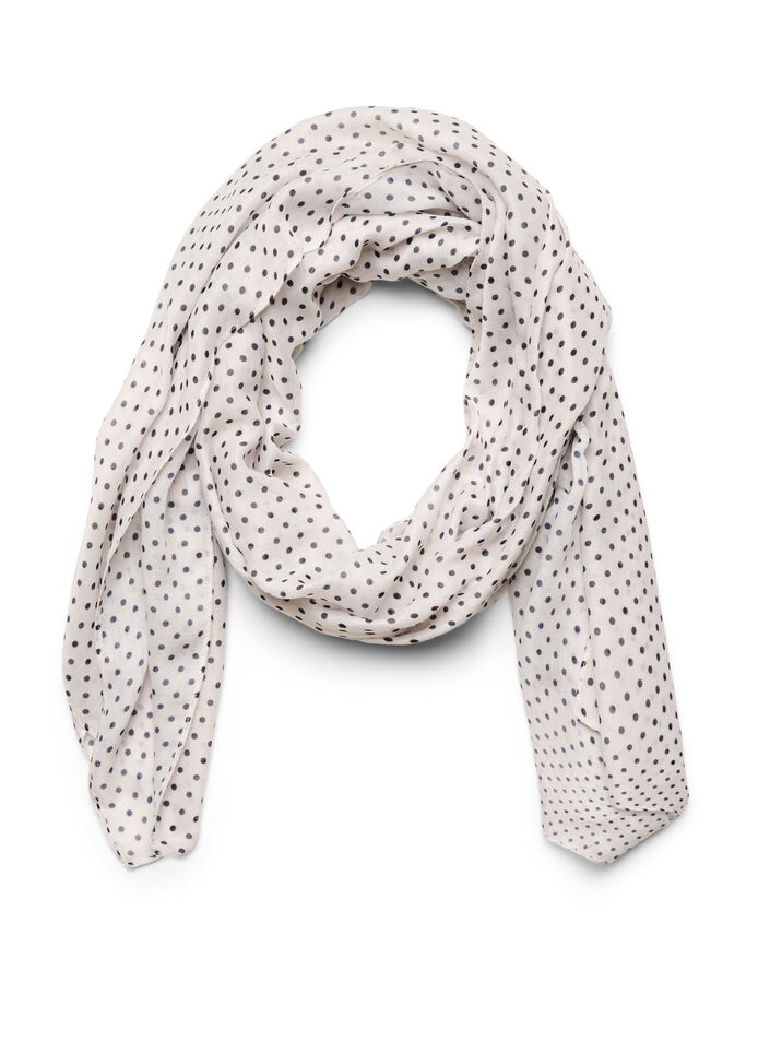 Langer Schal mit Muster, Vanille, Packshot image number 0