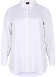 Langes Baumwollhemd, Bright White, Packshot