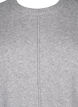 Strickbluse mit Rundhalsausschnitt und Mittelnaht, Light Grey Melange, Packshot image number 2
