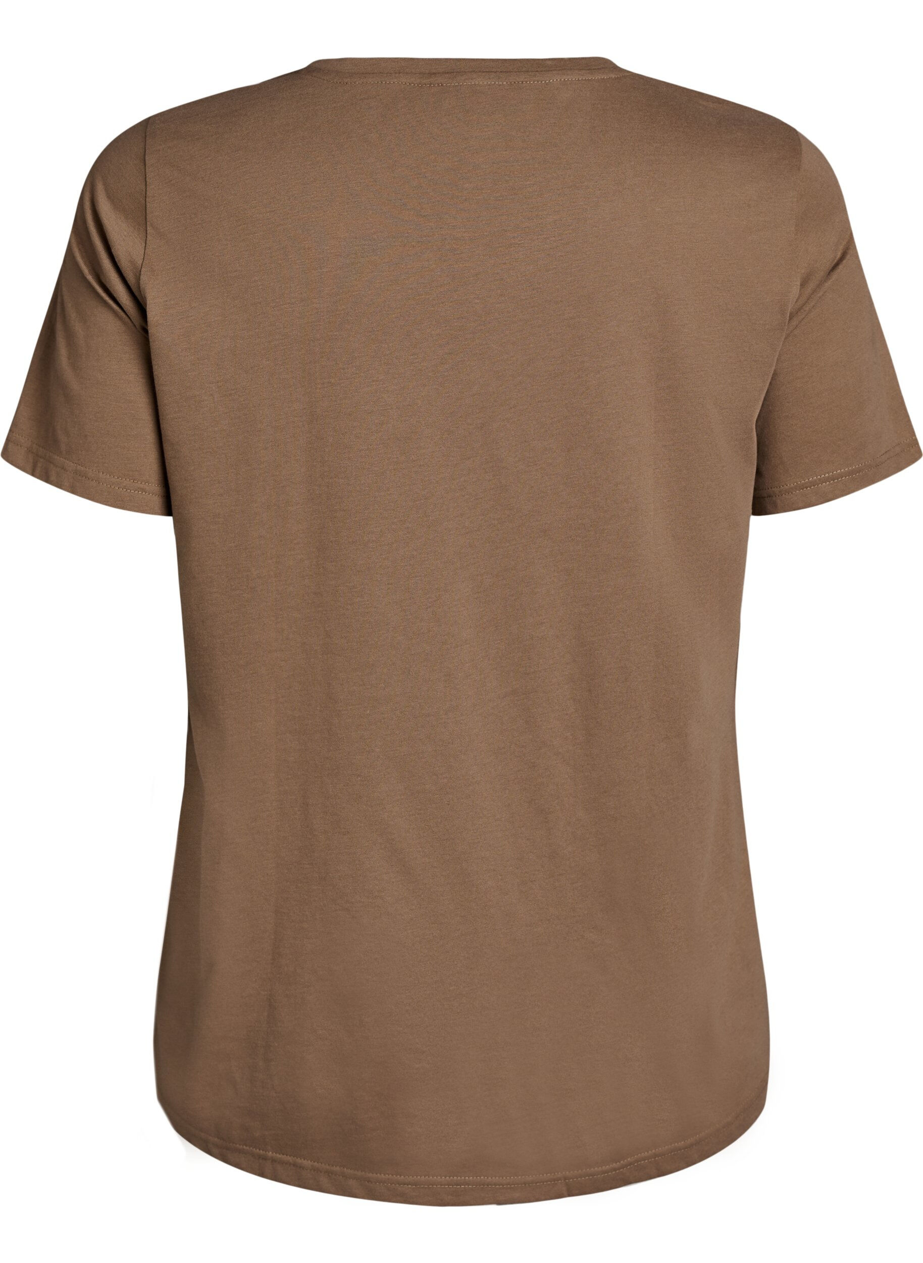 ZizziT-Shirt mit Print, Braun, Packshot image number 1