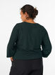 Bluse mit Fischgr&auml;tenmuster und Glitzerfaden, Gr&uuml;n, Model image number 2