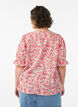Baumwollbluse mit eckigem Ausschnitt, Rot, Model image number 2