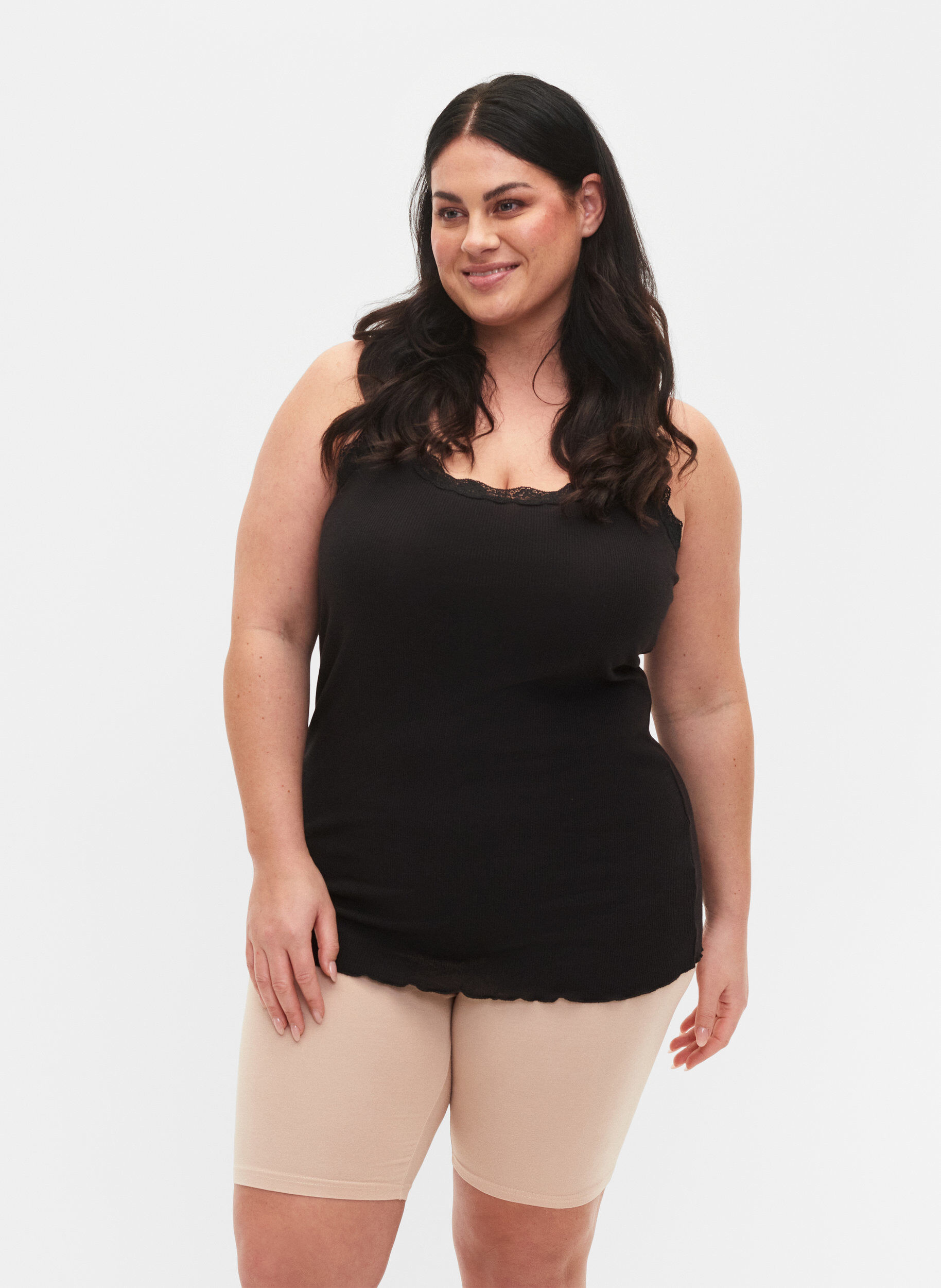 2er-Pack Radlershorts aus Viskose, Beige, Model