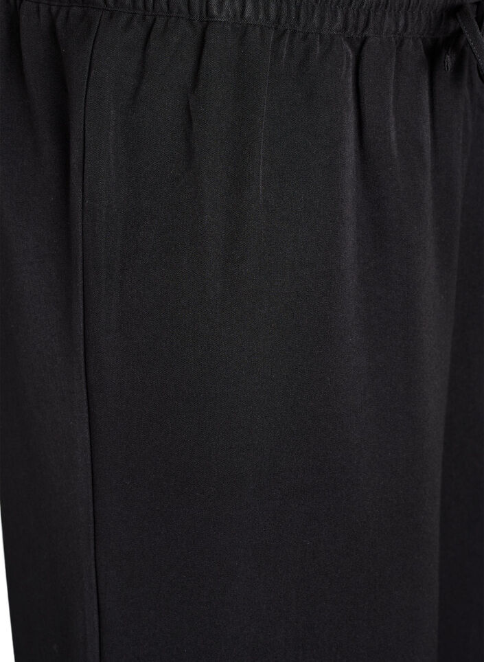 Wide-Leg-Hose mit hoher Taille, Schwarz, Packshot image number 2