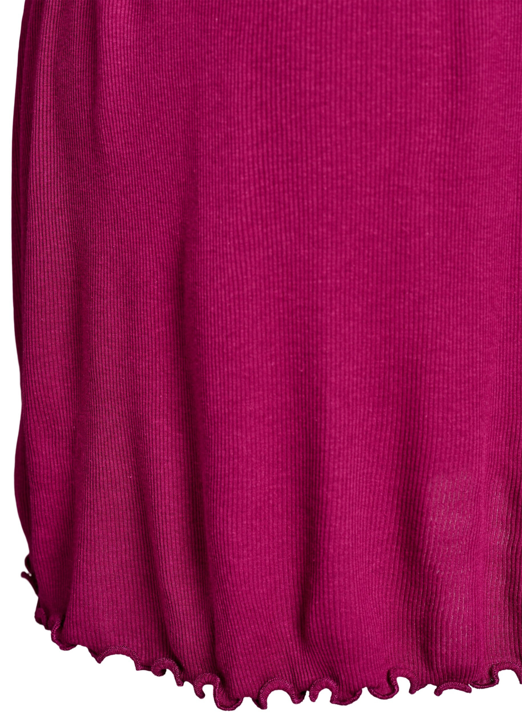 Zizzi Nachthemd mit Spitzensaum, Lila, Packshot image number 3