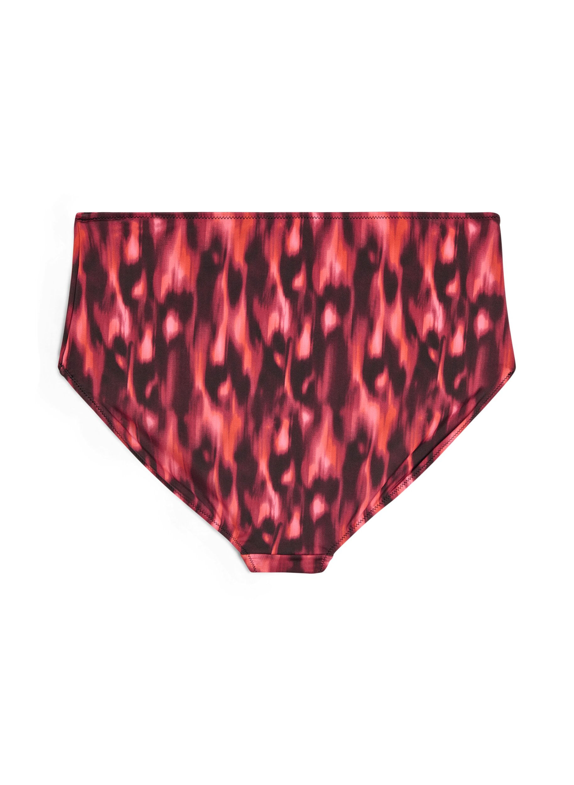 Zizzi Bikini-Slip mit Print und hoher Taille, Rot, Packshot image number 1