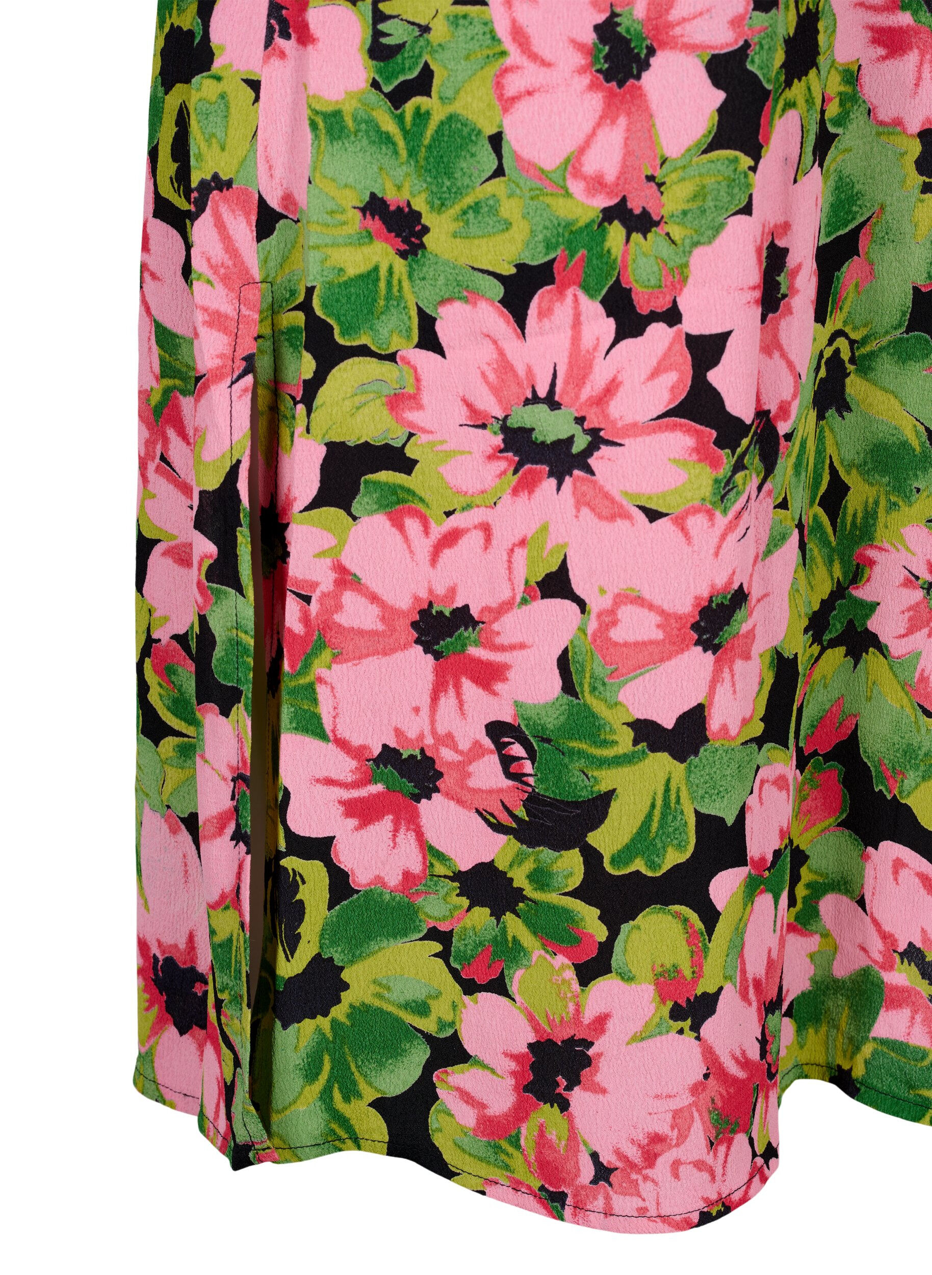 Zizzi Viskose Hemdkleid mit Blumenmuster, Pink G. Flower AOP, Packshot image number 3
