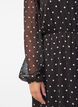 Kleid aus Chiffon mit Polka Dots und langen &Auml;rmeln, Braun, Model image number 2