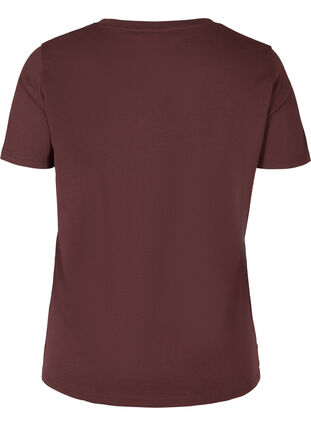 Kurzarm T-Shirt aus Baumwolle, Fudge, Packshot image number 1