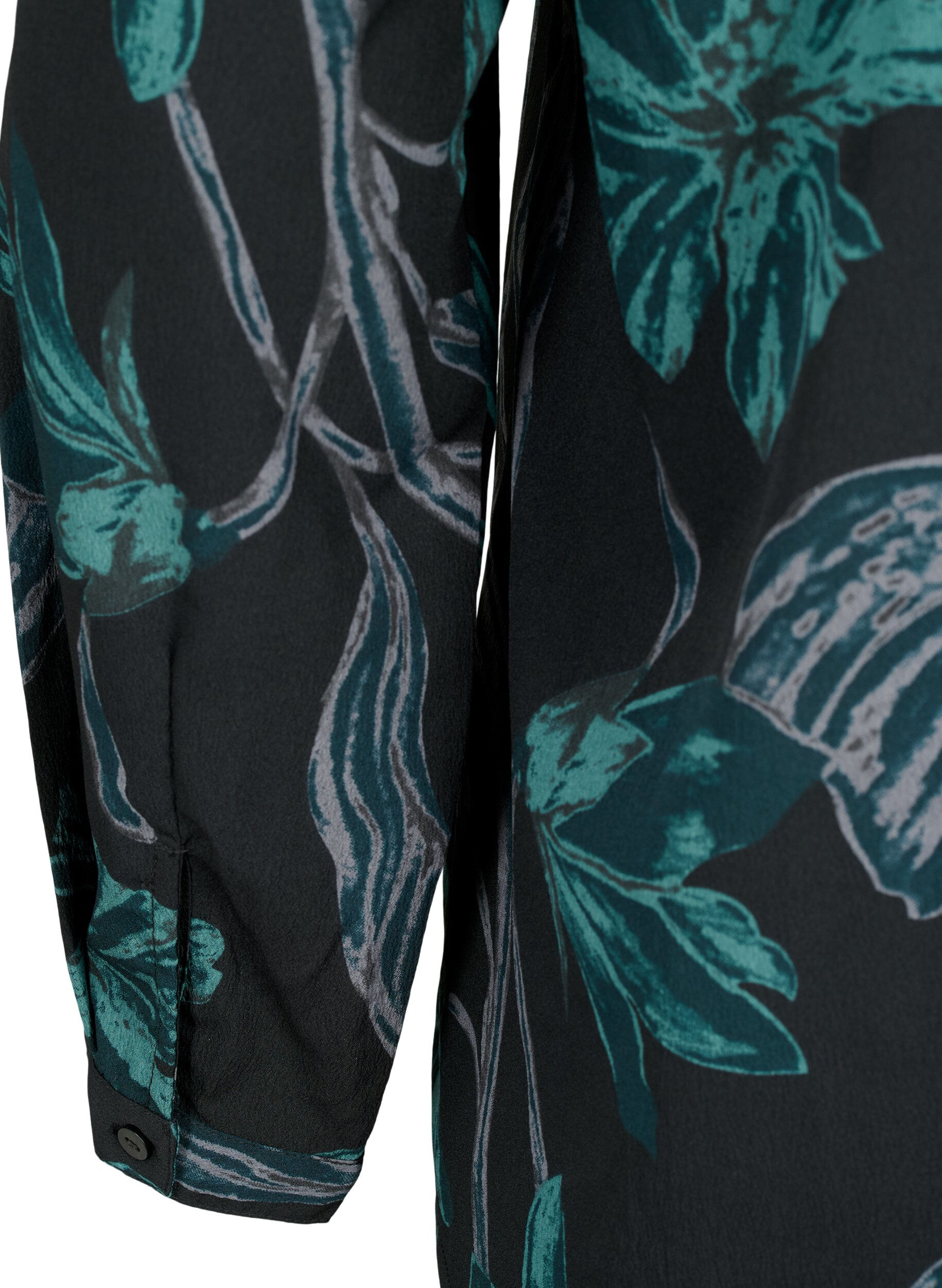 Zizzi FLASH &ndash; Lang&auml;rmlige Bluse mit Druck, Black Scarab Flower, Packshot image number 3