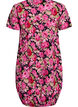 Kurz&auml;rmliges Baumwollkleid mit Aufdruck, Schwarz, Packshot image number 1
