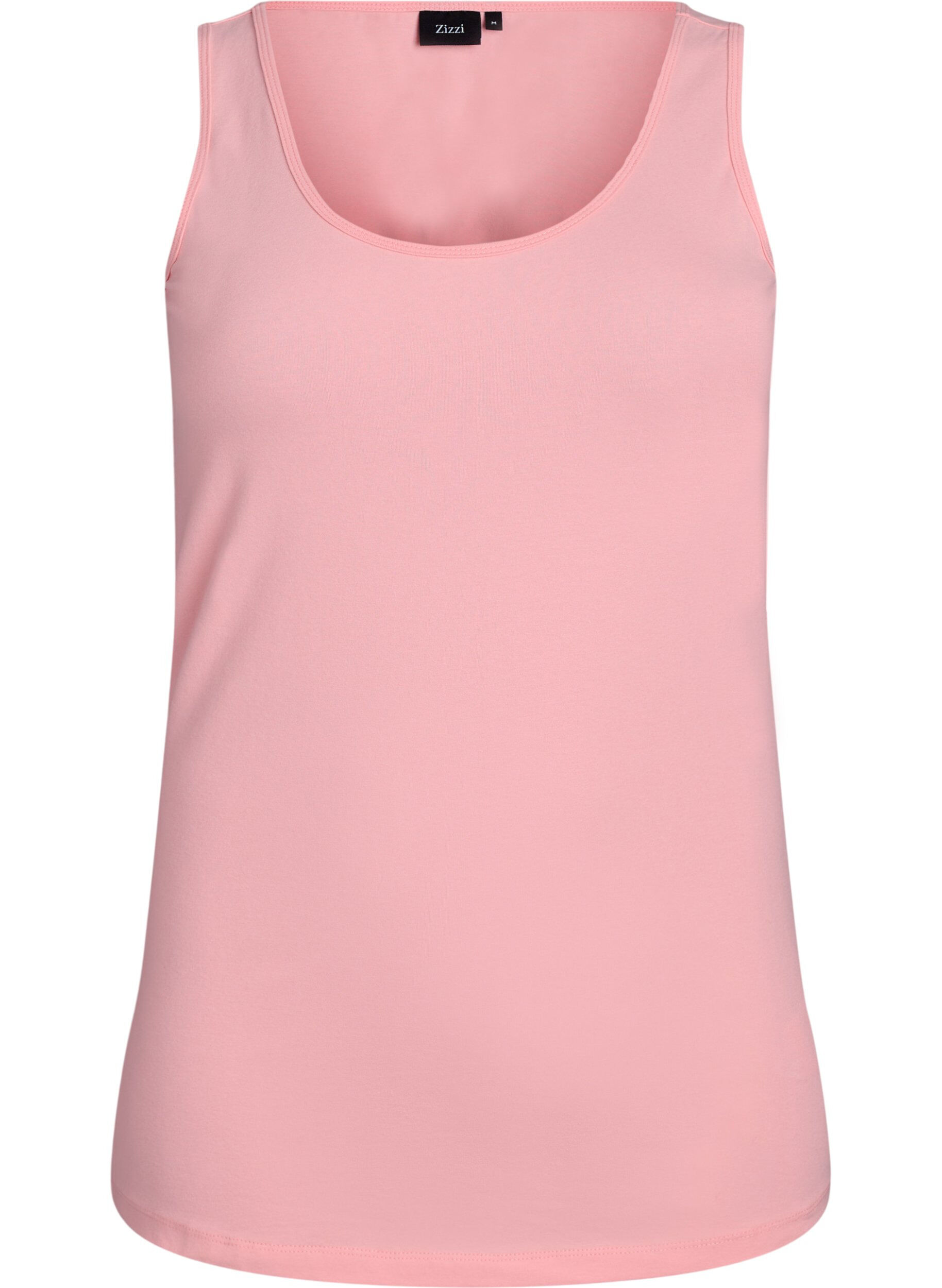 Einfarbiges Basic Top aus Baumwolle