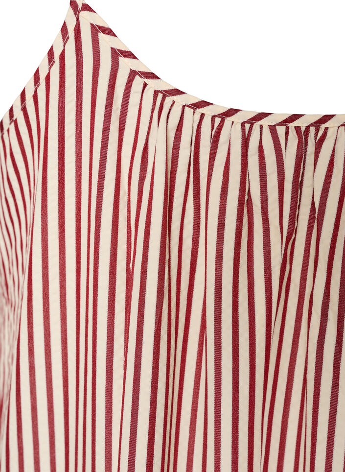 Sommerkleid mit Streifen und A-Linie, Rot, Packshot image number 3