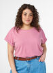 Kurz&auml;rmeliges T-Shirt aus Baumwollmischgewebe, Rot, Model image number 0