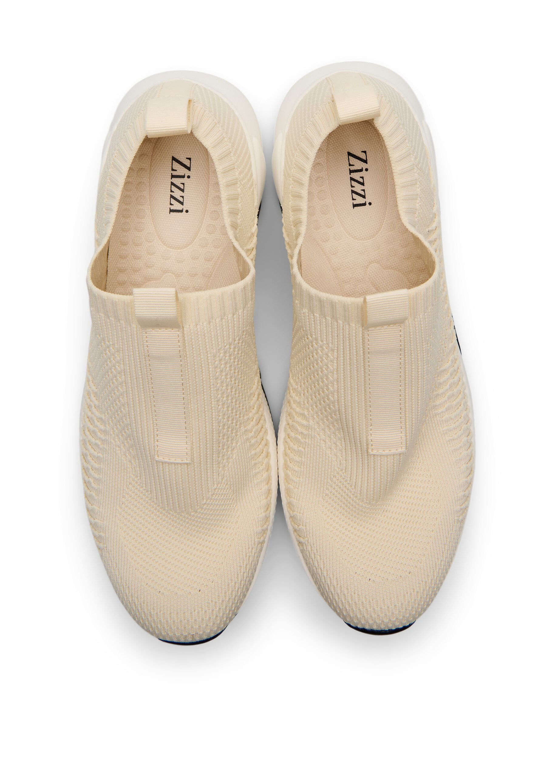 Zizzi Sneakers aus dehnbarem Strickmaterial, Beige, Packshot image number 2