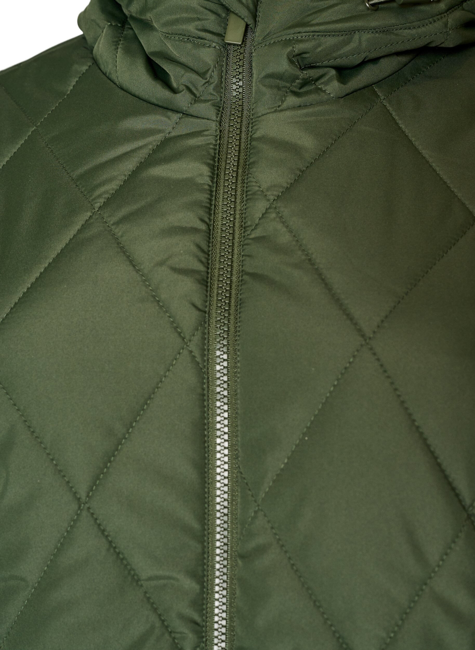 ZizziLeicht wattierte Jacke mit Rautensteppung, Gr&uuml;n, Packshot image number 2