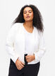Kurzer Blazer ohne Verschluss, Cloud Dancer, Model image number 0