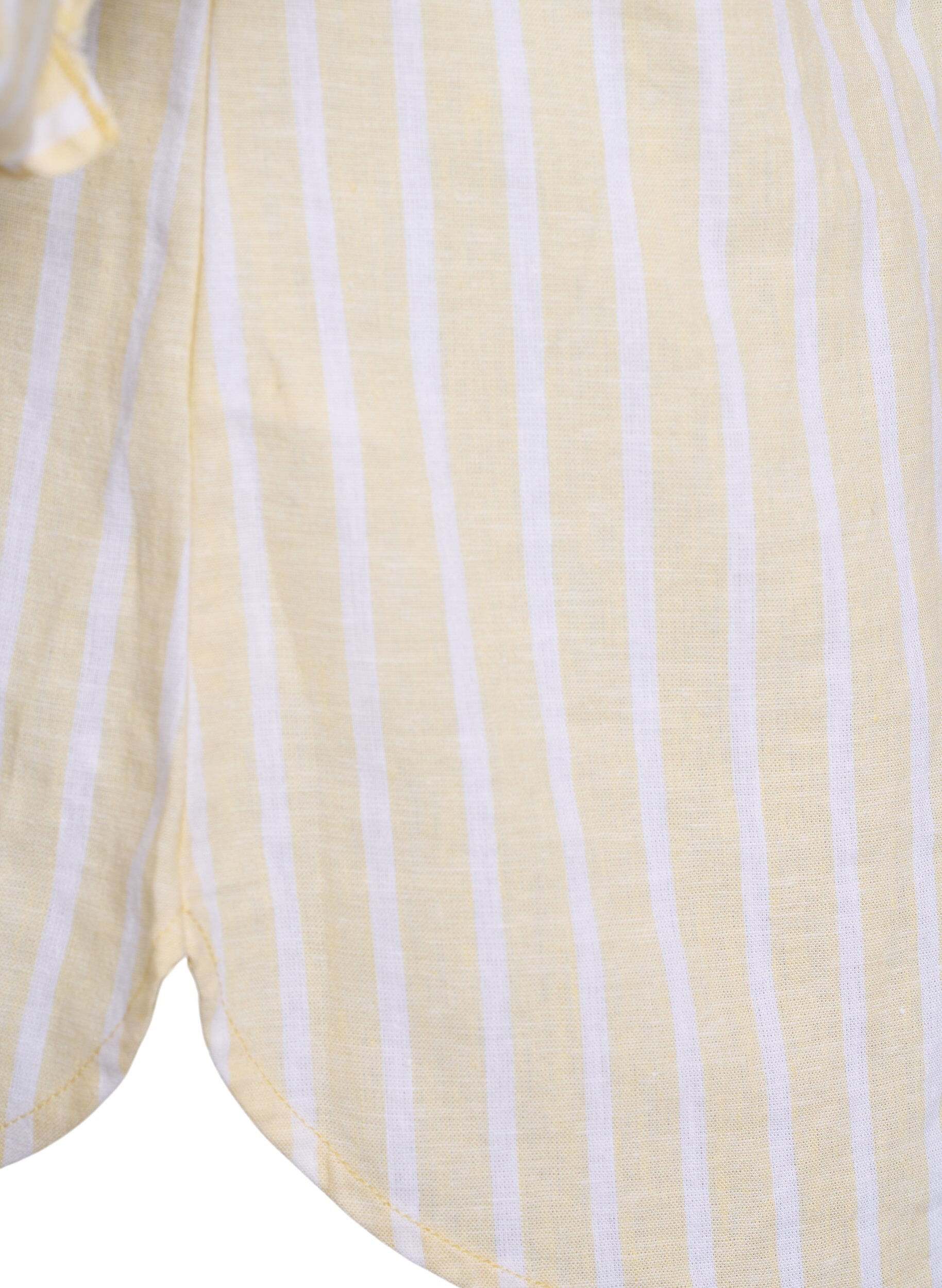 Zizzi Bluse aus Leinen und Viskose mit 3/4-&Auml;rmeln, Beige, Packshot image number 3