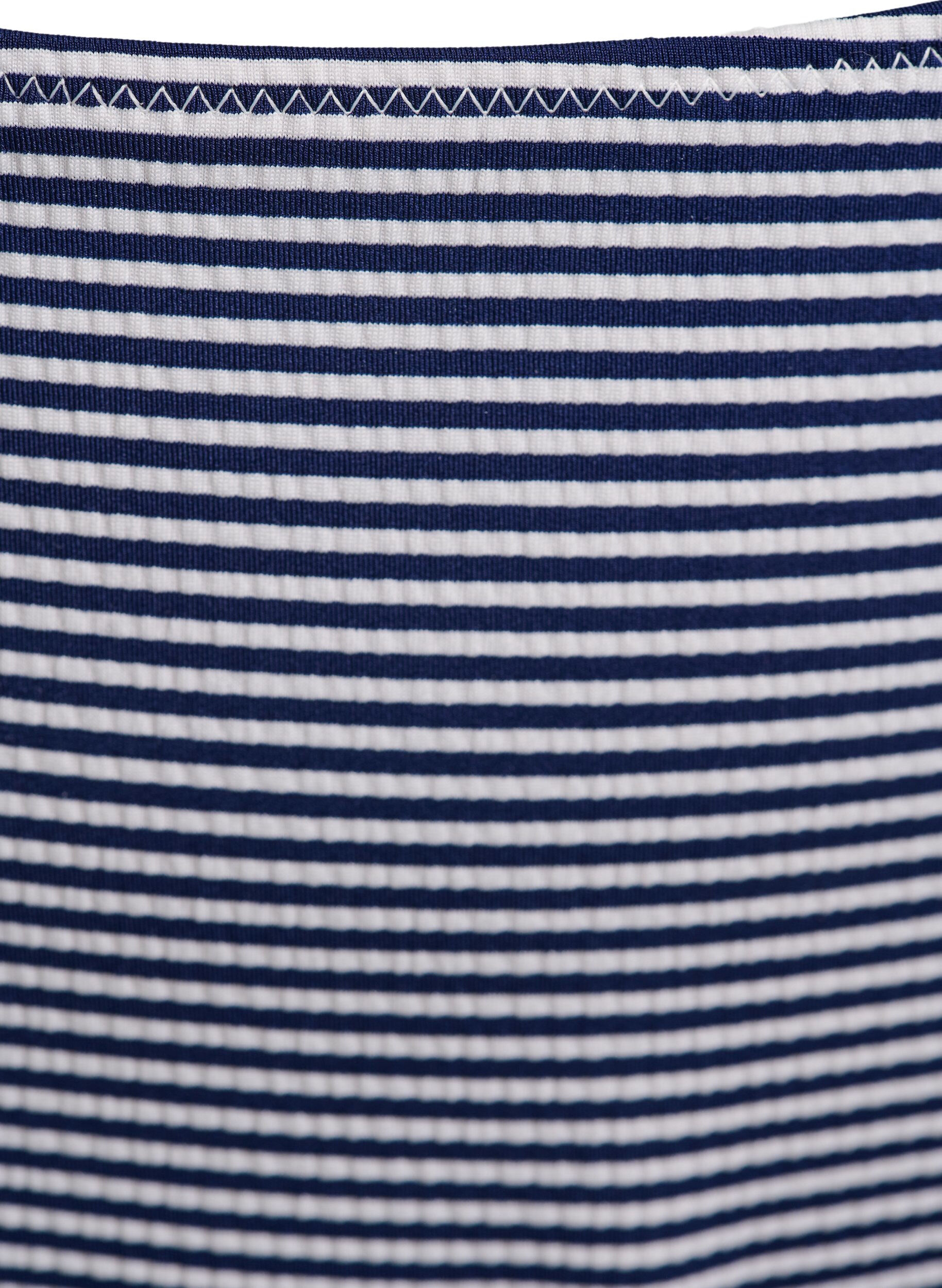Zizzi Bikinihose mit Streifenmuster und normaler Taille, Blau, Packshot image number 2