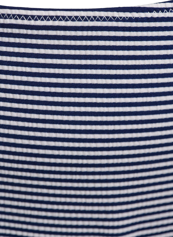 Bikinihose mit Streifenmuster und normaler Taille, Blau, Packshot image number 2