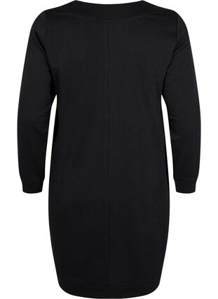 Pulloverkleid mit V-Ausschnitt, Black, Packshot image number 1