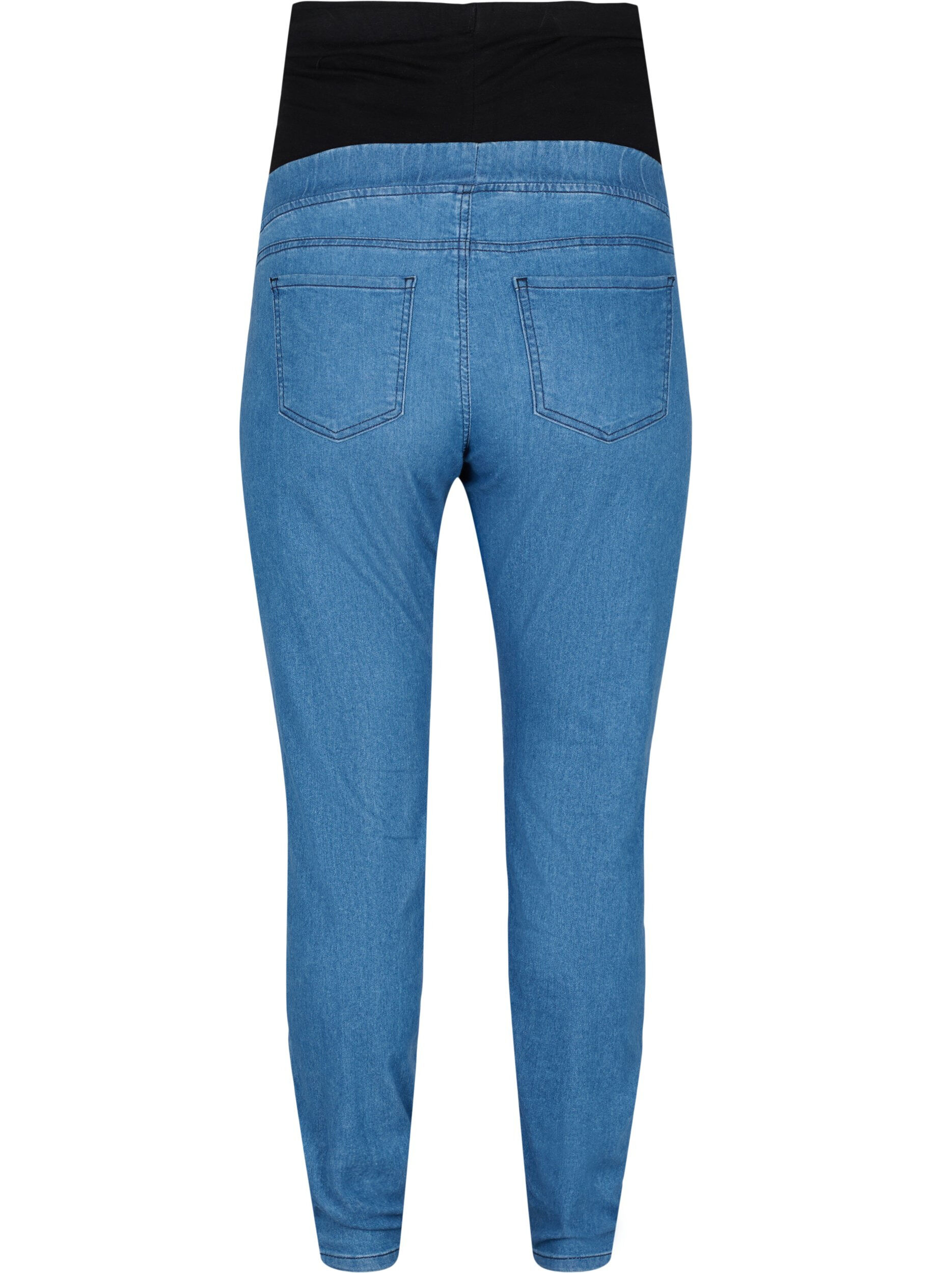 Zizzi Umstands-Jeggings mit Taschen hinten, Blue denim, Packshot image number 1
