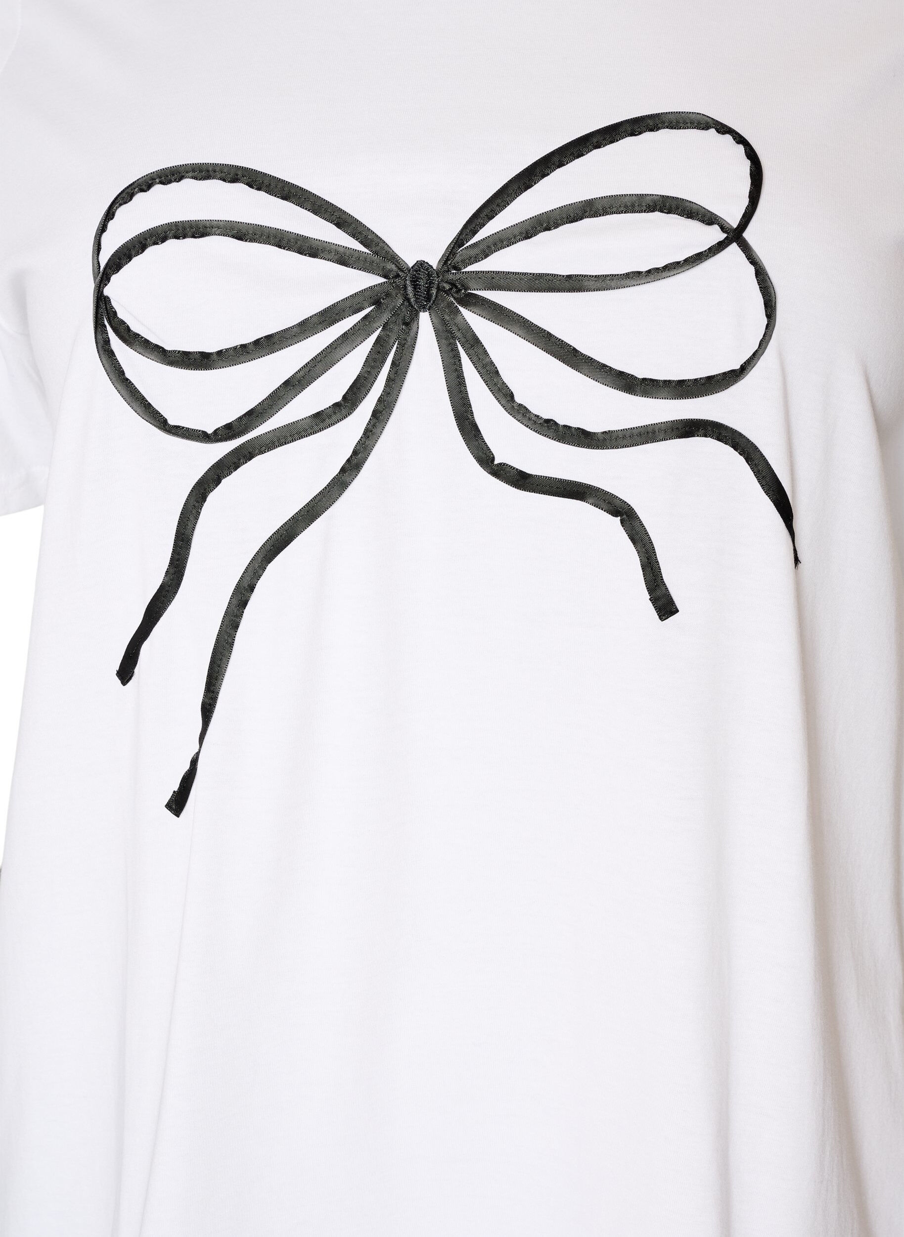 ZizziT-Shirt aus Bio-Baumwolle mit dekorativem Motiv, Wei&szlig;, Packshot image number 2