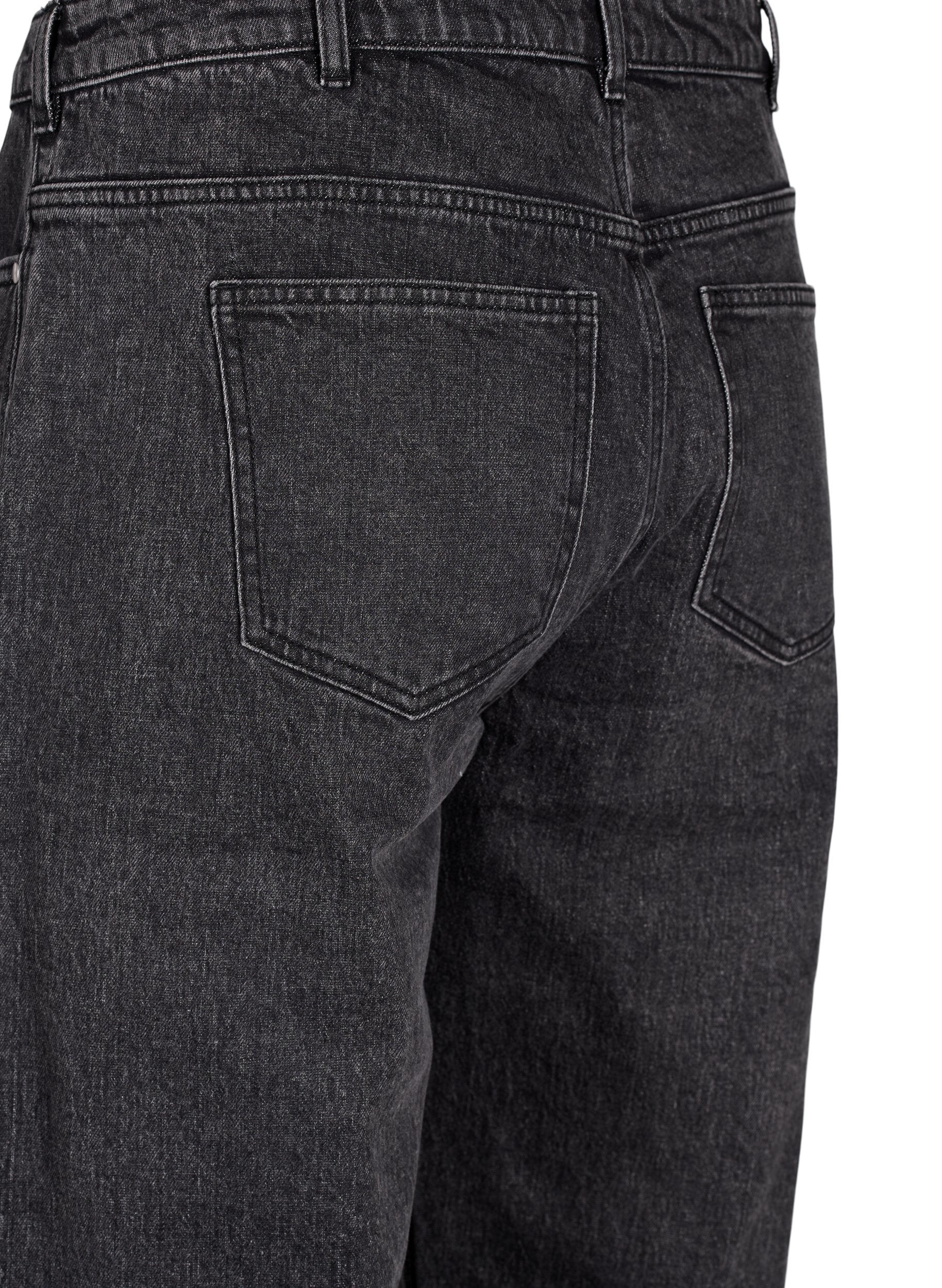 Zizzi Weite Jeans mit verk&uuml;rzter L&auml;nge, Grau, Packshot image number 3