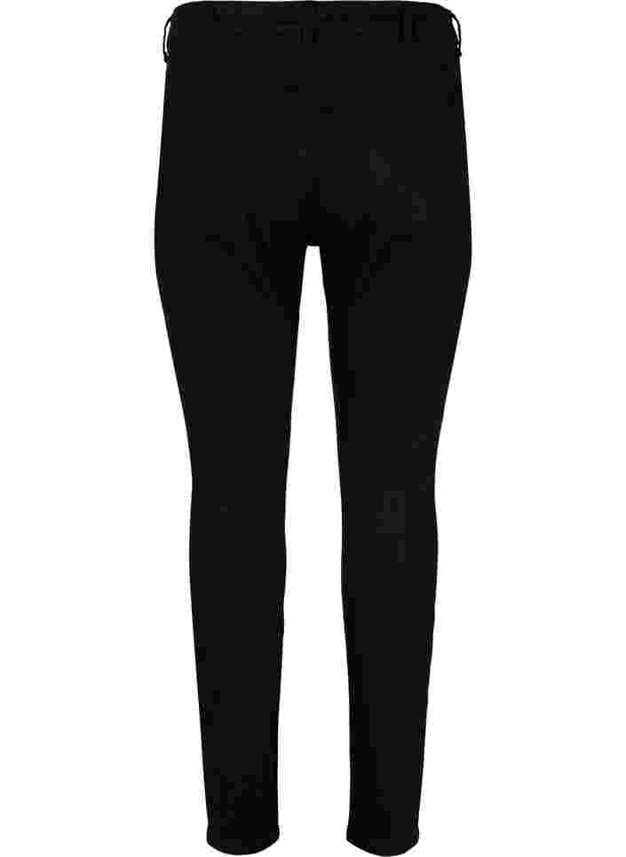 Superschlanke Amy-Jeans mit elastischem Bund, Black, Packshot image number 1
