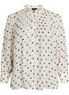 Bluse aus Viskose mit R&uuml;schenkragen, Wei&szlig;, Packshot image number 0
