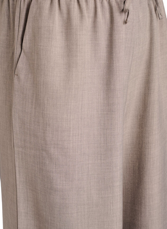 Hoch taillierte Hose mit weiten Beinen, Beige, Packshot image number 2