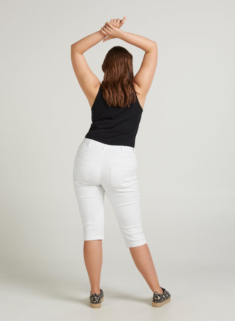 Slim Fit Emily Capri Jeans, Weiß, Model image number 2