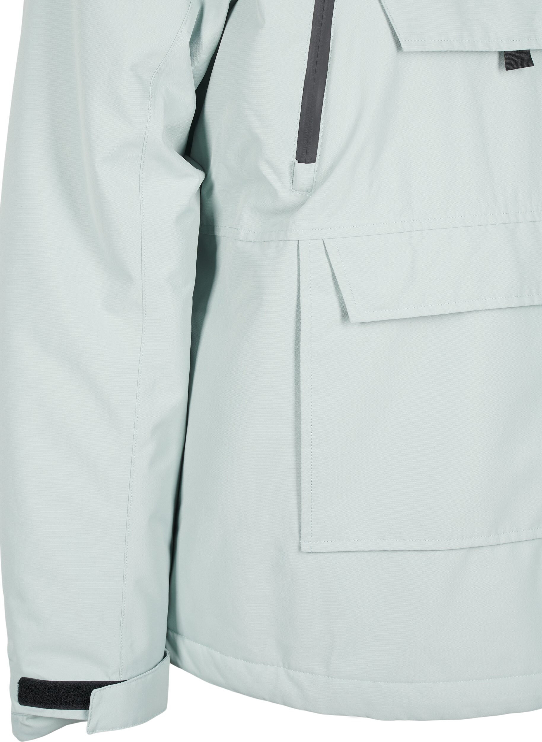 Zizzi Funktionelle Skijacke mit Kapuze, Gr&uuml;n, Packshot image number 3