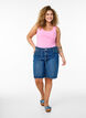 Solide Farbe Grundoberteil aus Baumwolle, Pink, Model image number 1