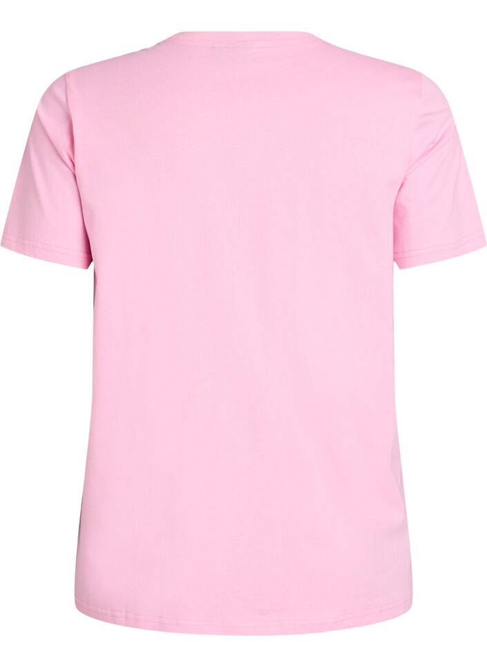 T-shirt aus Baumwolle mit aufgesticktem Text, Wei&szlig;, Packshot image number 1