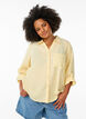 Bluse aus Leinen und Viskose mit 3/4-&Auml;rmeln, Gelb, Model image number 0