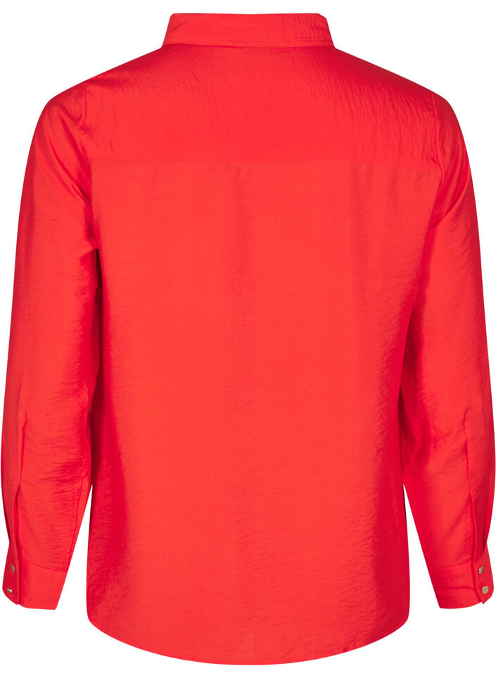 Hemd mit Kragen und Brusttaschen, Rot, Packshot image number 1