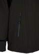 Kurze Softshell-Jacke mit abnehmbarer Kapuze, Schwarz, Packshot image number 3