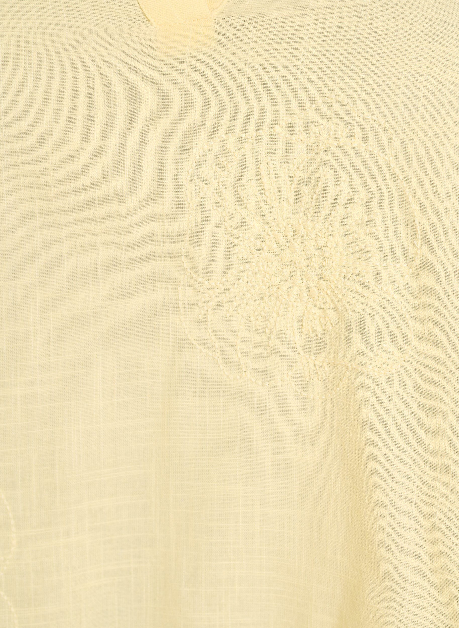 Zizzi Bluse aus Baumwolle mit gestickten Details und 3/4-&Auml;rmeln, Gelb, Packshot image number 2