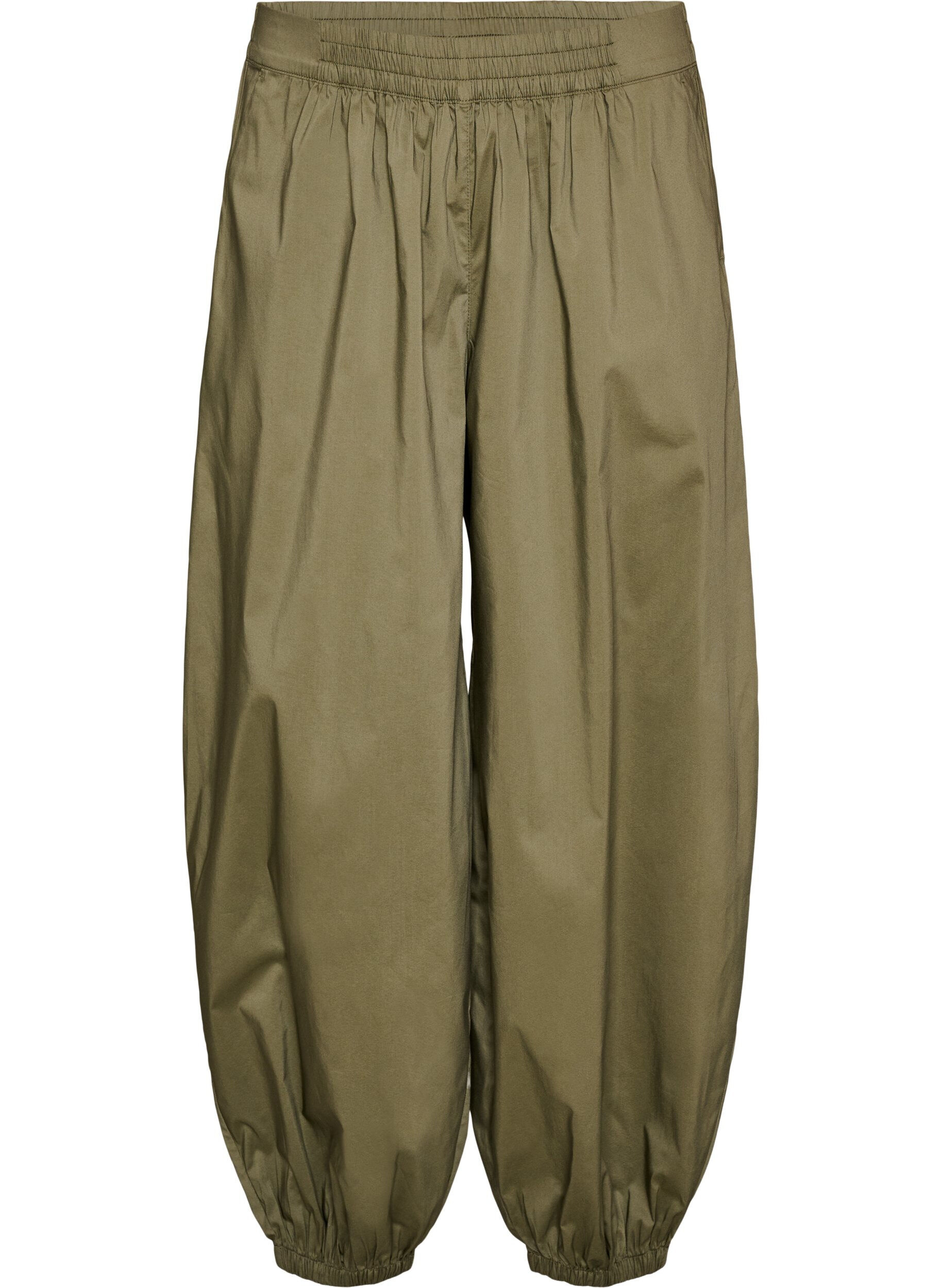 ZizziBallonhose mit Taschen und elastischem Bund, Gr&uuml;n, Packshot image number 0