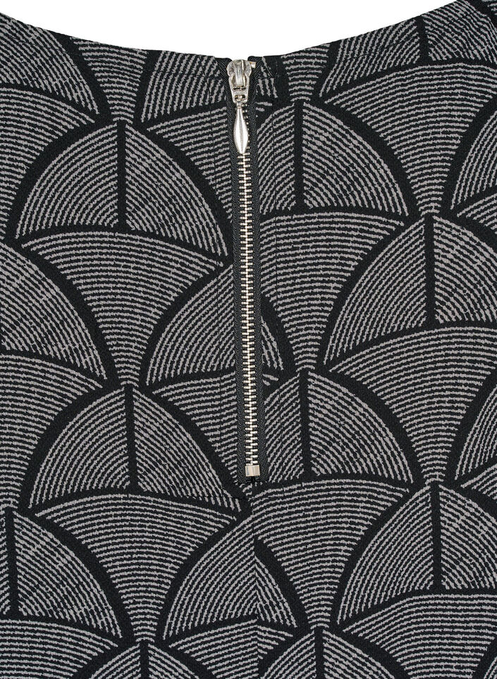 Bluse mit kurzen Ärmeln und Print, Black Grey Graphic , Packshot image number 5