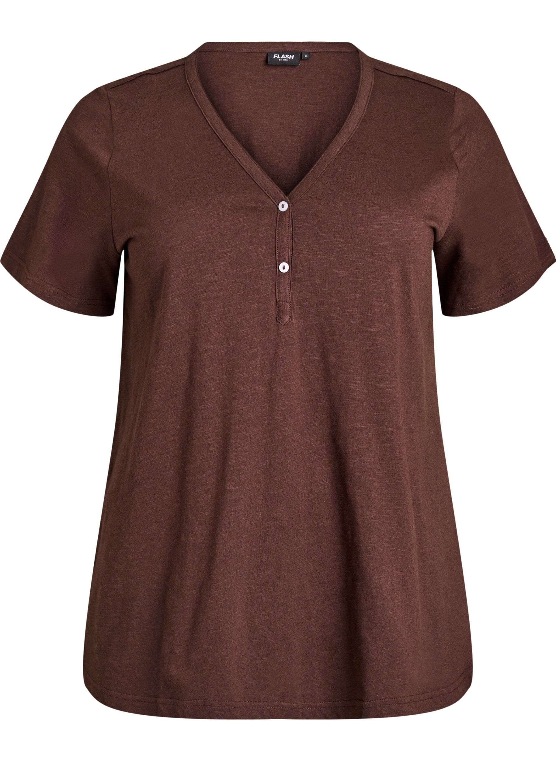 FLASH - T-Shirt mit Knopfleiste