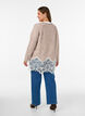 Strickpullover mit Raglan&auml;rmeln und breitem Spitzenbesatz, Beige, Model image number 2