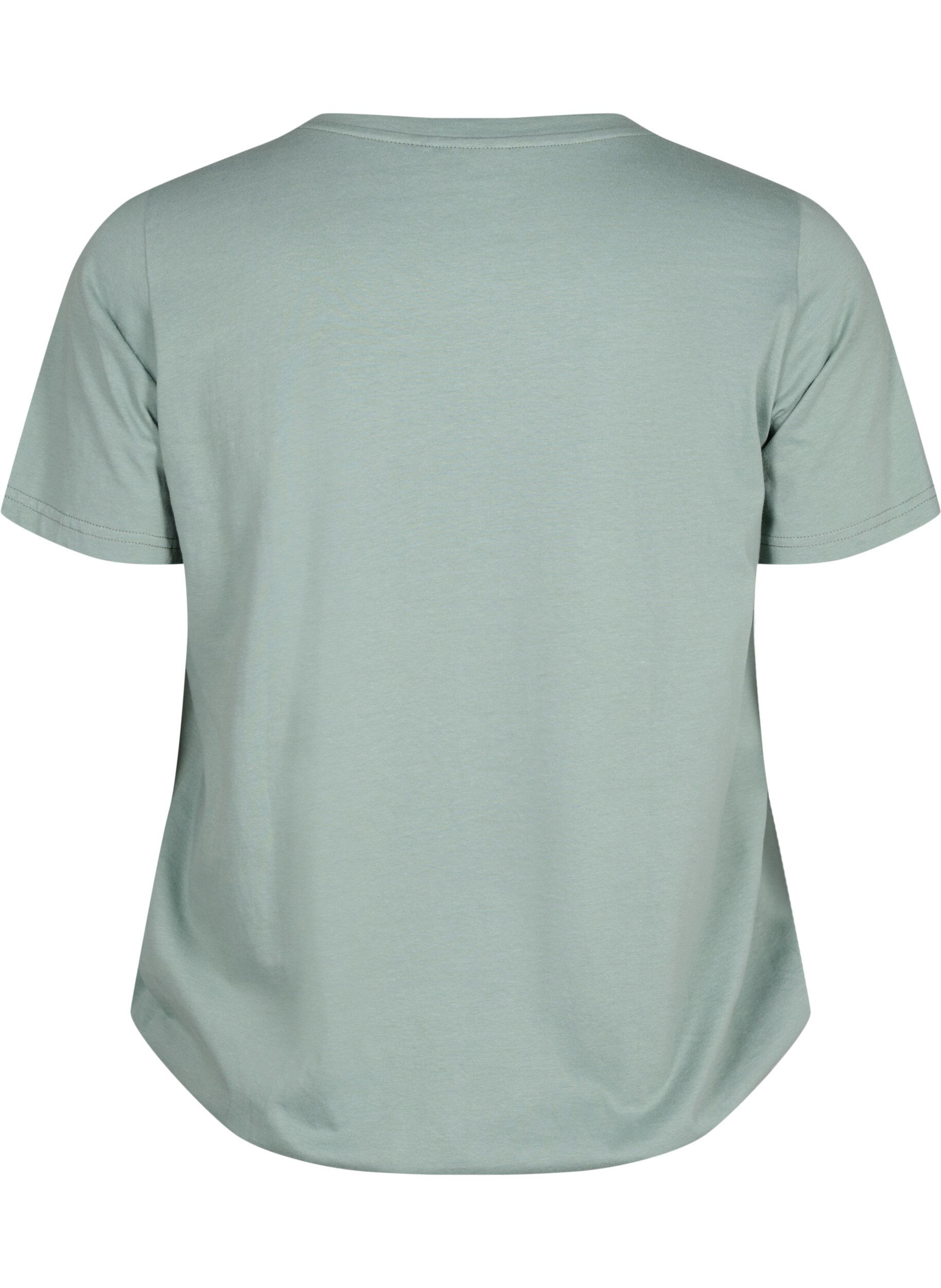 Zizzi Kurz&auml;rmliges T-Shirt aus Baumwolle mit Gummizug am Saum, Chinois G. W. Live, Packshot image number 1