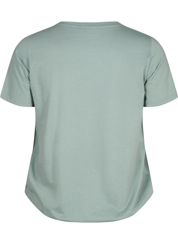 Kurzärmliges T-Shirt aus Baumwolle mit Gummizug am Saum, Chinois G. W. Live, Packshot image number 1