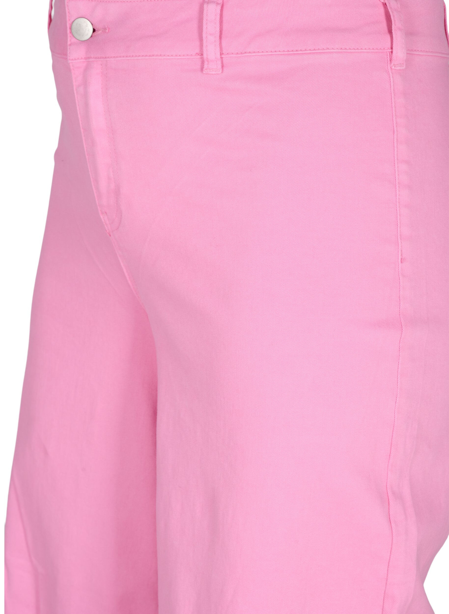 Zizzi Flared Jeans mit hoher Taille, Pink, Packshot image number 2