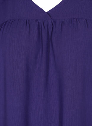 Kurzarm Bluse mit V-Ausschnitt , Parachute Purple, Packshot image number 2