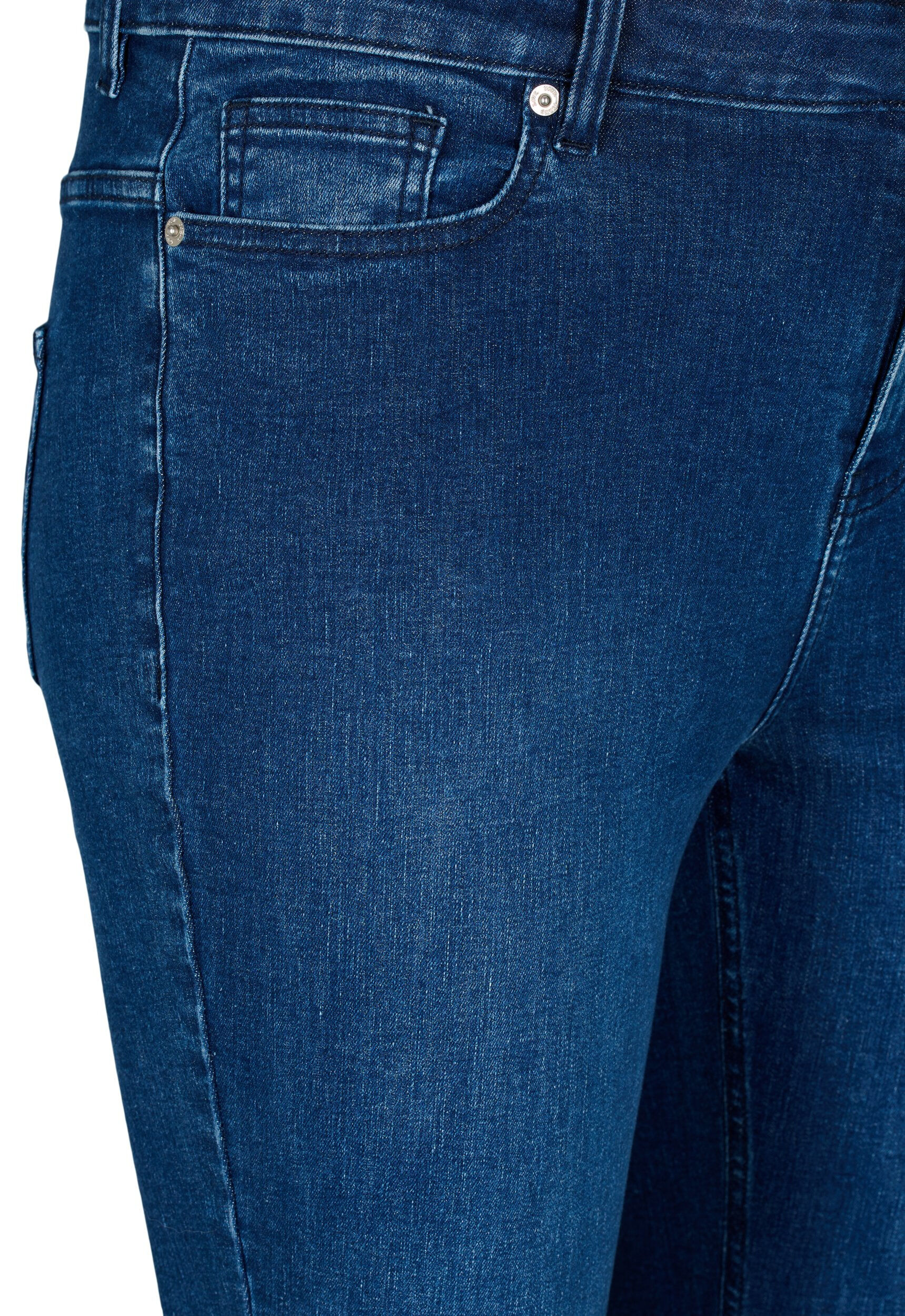 Zizzi Ellen-Bootcut-Jeans, unges&auml;umt, Blue denim, Packshot image number 2