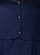 Satinkleid mit langen &Auml;rmeln und V-Ausschnitt, Blau, Packshot image number 2