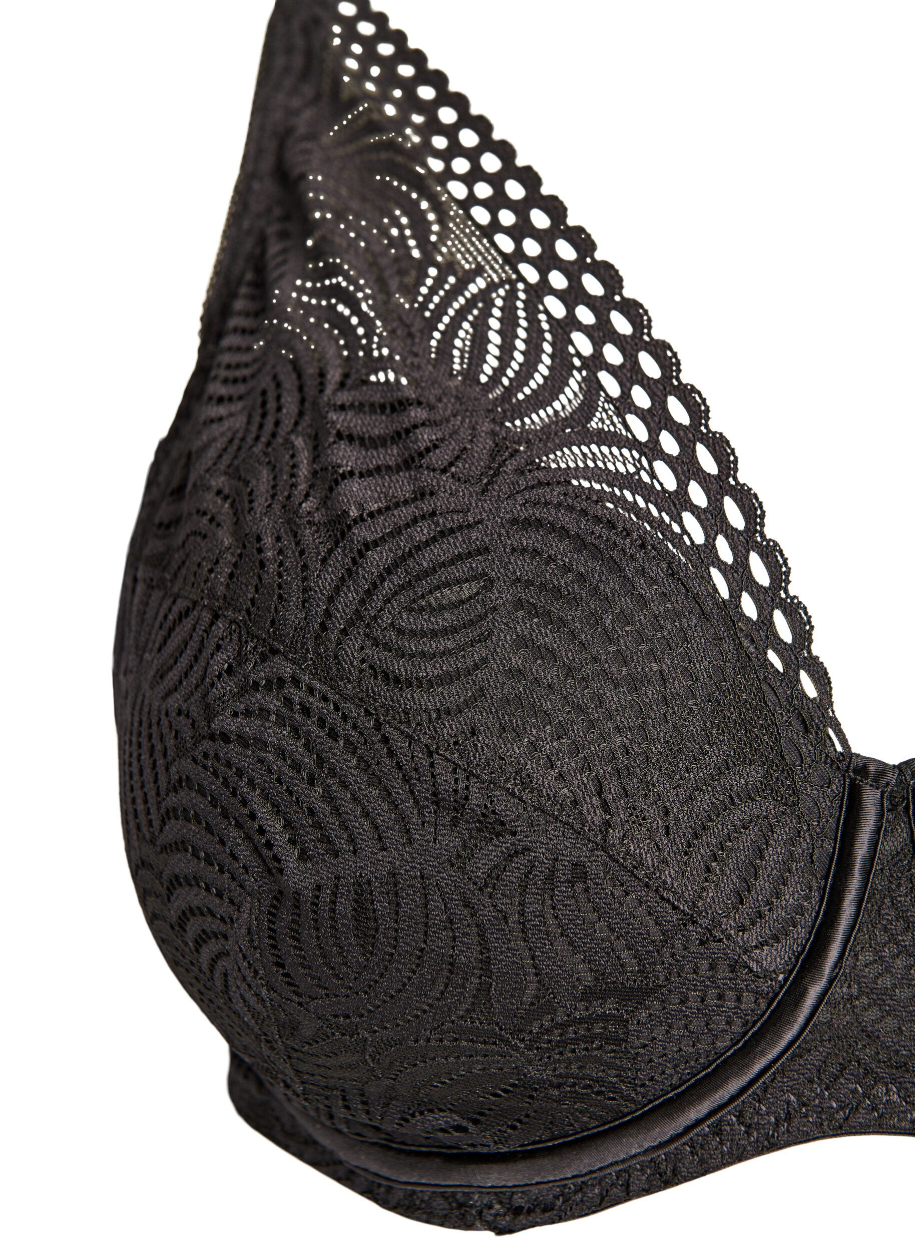 ZizziSpitzen-BH mit gepolsterten Cups, Schwarz, Packshot image number 2